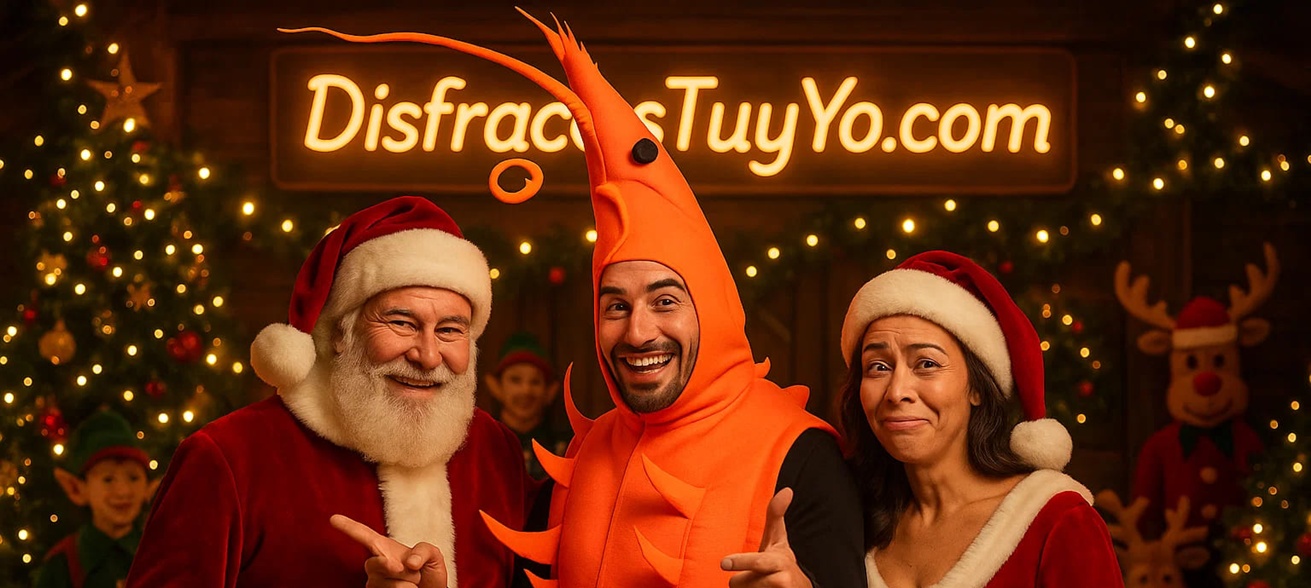 Disfarces de Natal e disfarces de gamba: a combinação mais divertida deste Natal