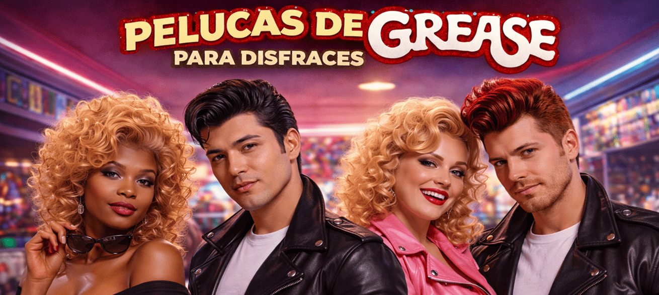 Perucas Grease para Fantasias