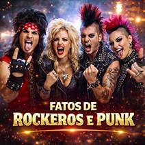 Fantasias de roqueiros e punk
