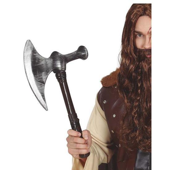 Machado medieval de prata de 42 cm Machado medieval de prata de 42 cm