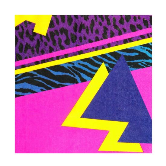 12 servilletas años 80 (33x33 cm) - Pop Party