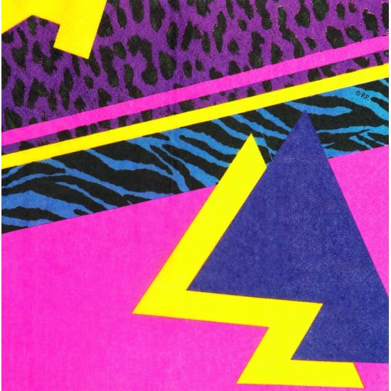 12 servilletas años 80 (33x33 cm) - Pop Party