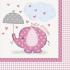 16 servilletas rosas (33x33 cm) - Umbrellaphants Pink