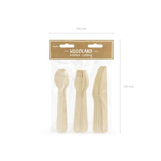 18 cubiertos de madera - Woodland