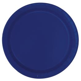 20 platos pequeños azul marino (18 cm) - Línea Colores Básicos