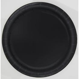 20 platos pequeños negros (18 cm) - Línea Colores Básicos