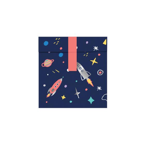 6 bolsas estampado multicolor de espacio de papel - Space Party 6 bolsas estampado multicolor de espacio de papel - Space Party