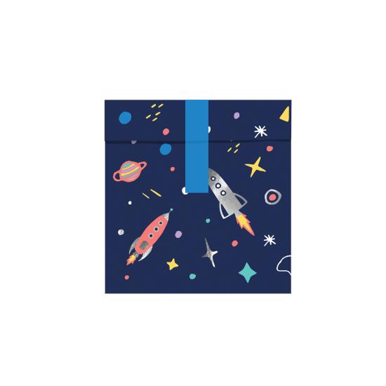 6 bolsas estampado multicolor de espacio de papel - Space Party 6 bolsas estampado multicolor de espacio de papel - Space Party