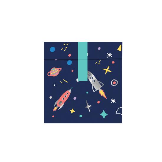 6 bolsas estampado multicolor de espacio de papel - Space Party 6 bolsas estampado multicolor de espacio de papel - Space Party