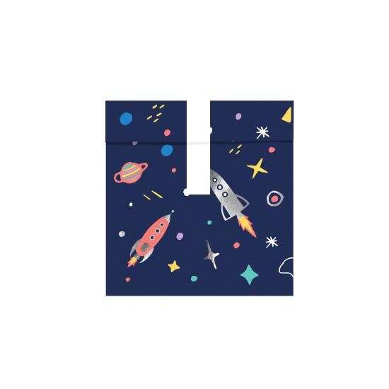 6 bolsas estampado multicolor de espacio de papel - Space Party 6 bolsas estampado multicolor de espacio de papel - Space Party