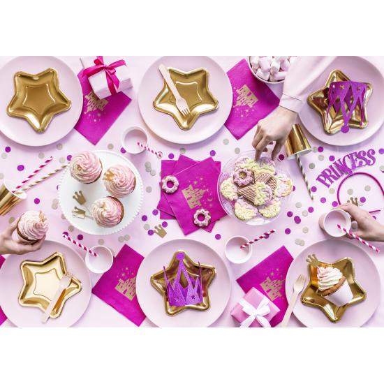 6 platos dorados con forma de estrella de papel (18 cm) - New Year’s Eve & Carnival