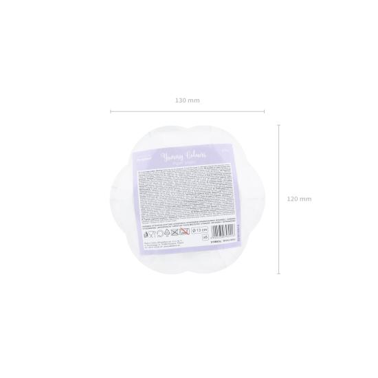 6 platos morados pastel con borde dorado "Good vibes only" de papel (13 cm) - Yummy