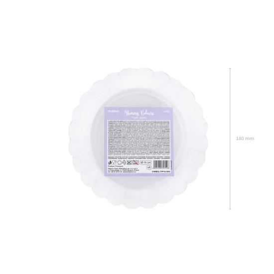 6 platos morados pastel de papel (18 cm) - Yummy