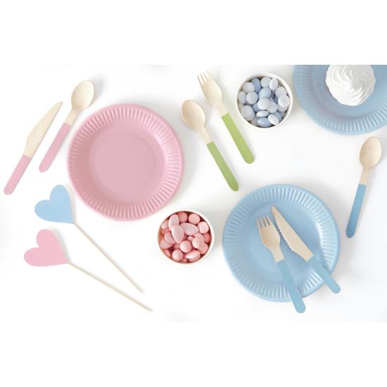 6 platos multicolor de papel (18 cm) - Pastelove