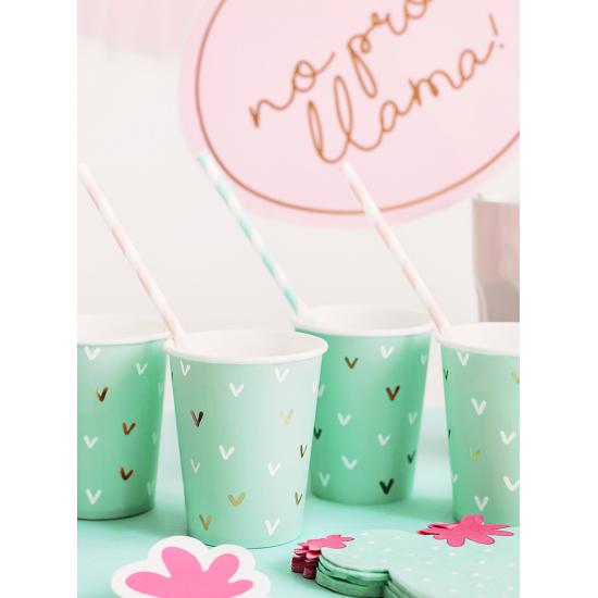 6 vasos verdes - Llama Party