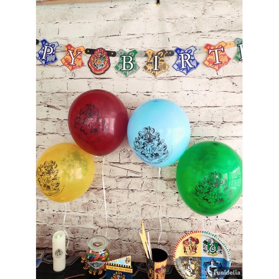8 globos variados Harry Potter (30cm) - Hogwarts Houses