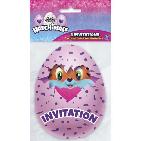8 invitaciones Hatchimals