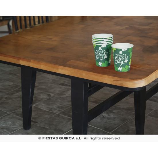 6 copos descartáveis para o Dia de São Patrício, 240 ml