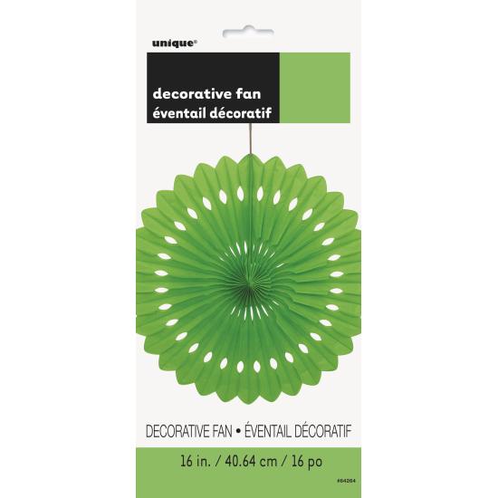 Abanico de papel decorativo color verde lima - Línea Colores Básicos