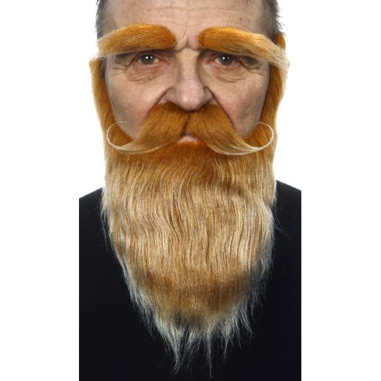 Barba, bigote y cejas pelirroja para adulto Barba, bigote y cejas pelirroja para adulto