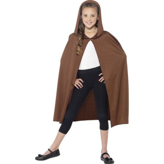 Capa con capucha infantil - 75 cm - Color Marrón