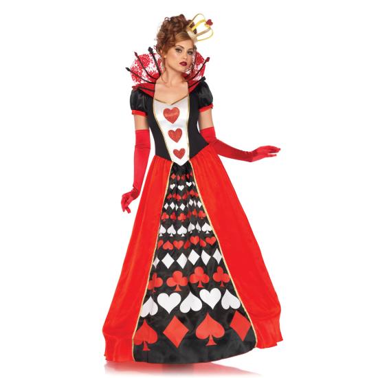 Disfraz de reina de corazones señorial para mujer