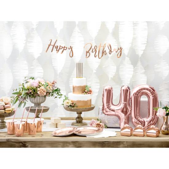 Globo foil "4" oro rosa (35 cm)