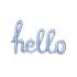 Globo foil "Hello" plateado