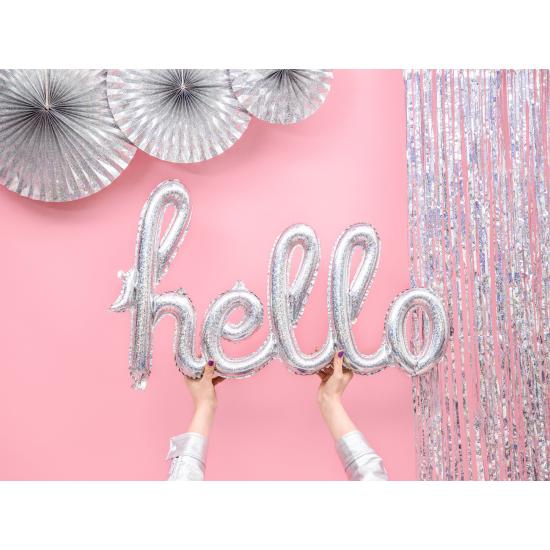 Globo foil "Hello" plateado