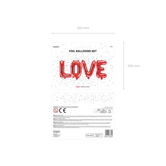 Globo foil "Love" rojo