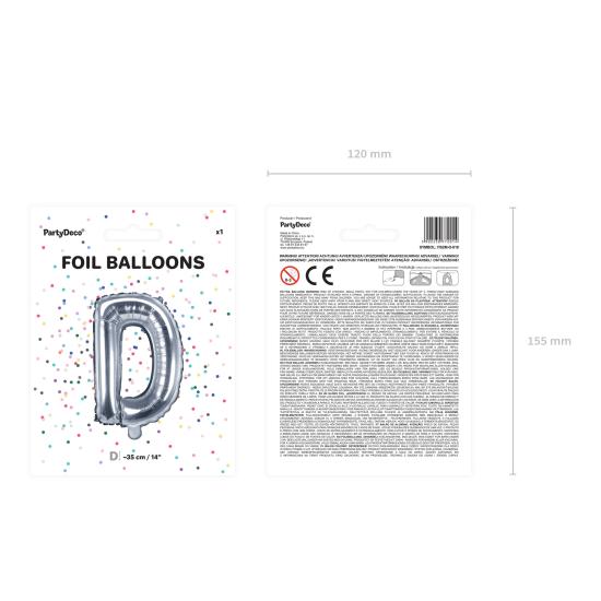 Globo foil letra D plateado