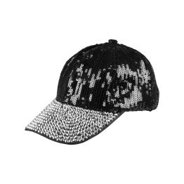 Gorra de Lentejuelas Negra para adulta