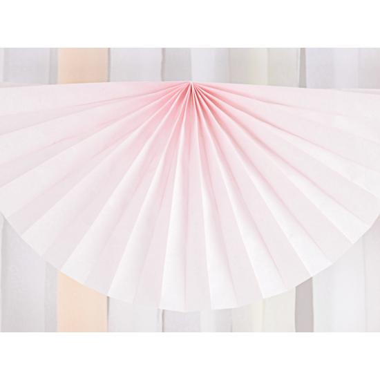 Guirnalda de abanicos de papel decorativos rosa pálido de papel