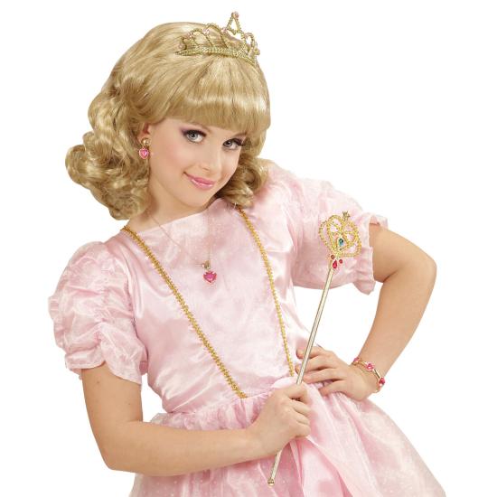 Peluca de Princesa con Corona  para niña