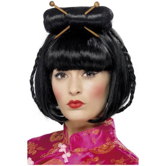 Peruca de senhora oriental