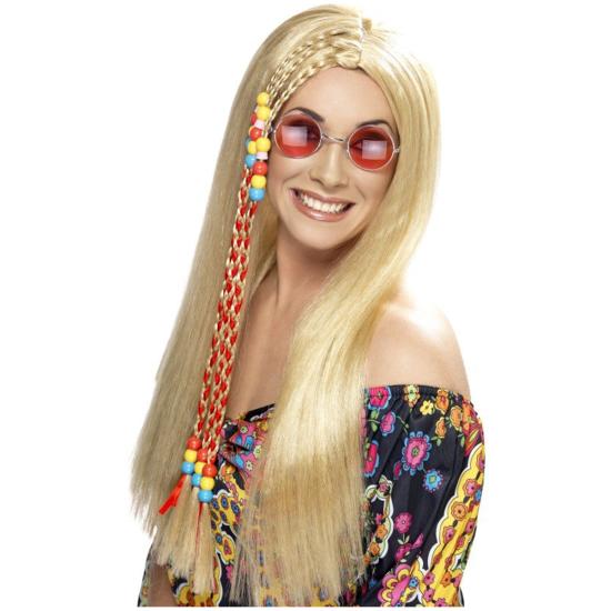 Peluca de hippie rubia