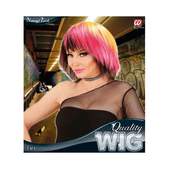 Peluca rosa gótica para mujer