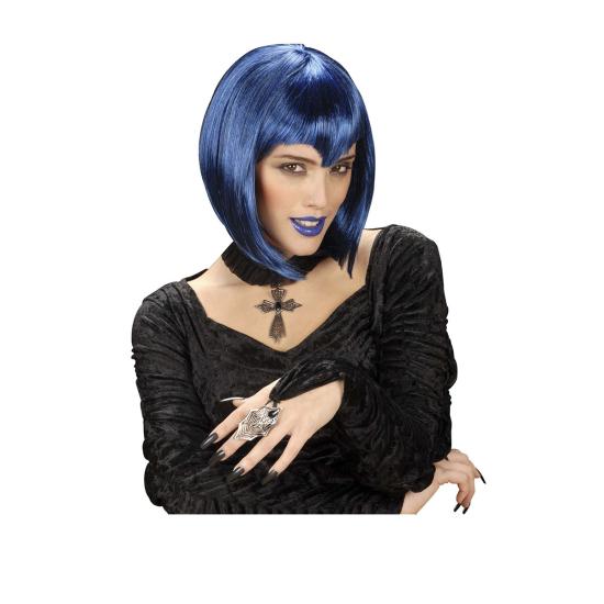 Peluca vampiresa gótica azul