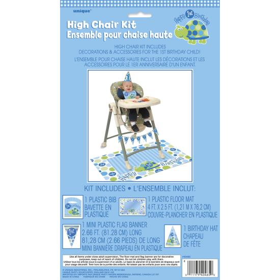 Set de 1º cumpleaños tortuga azul