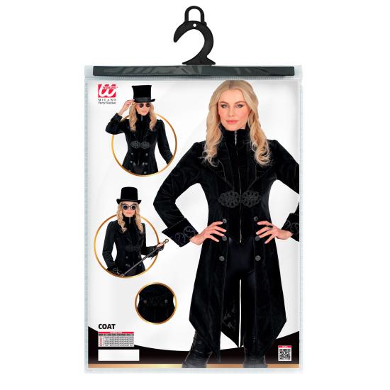 Casaco gótico feminino de veludo steampunk, fraque, carnaval, halloween, cosplay