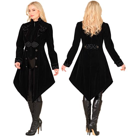 Casaco gótico feminino de veludo steampunk, fraque, carnaval, halloween, cosplay