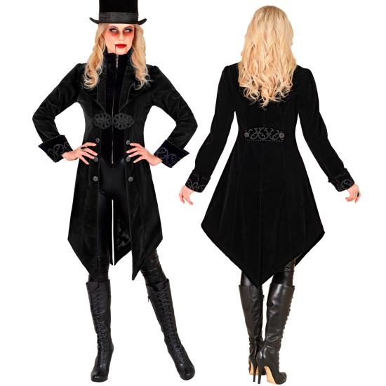 Casaco gótico feminino de veludo steampunk, fraque, carnaval, halloween, cosplay