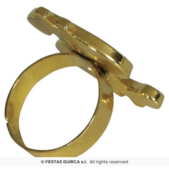 Anel de dólar dourado.