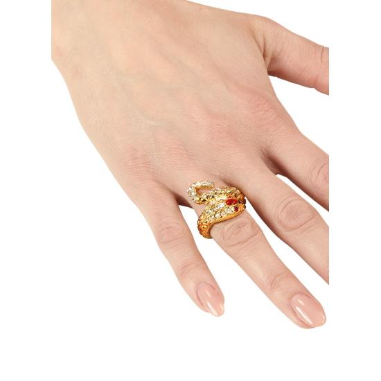 Anel de cobra de diamante