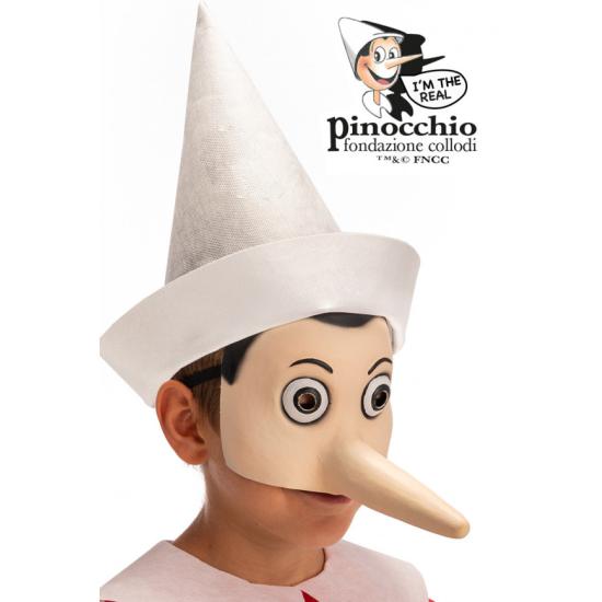 Máscara de Pinóquio de látex com aba de papelão