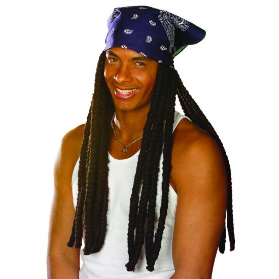 Bandana com Dreadlocks sortidas em 4 cores.