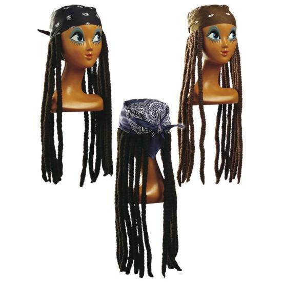 Bandana com Dreadlocks sortidas em 4 cores.