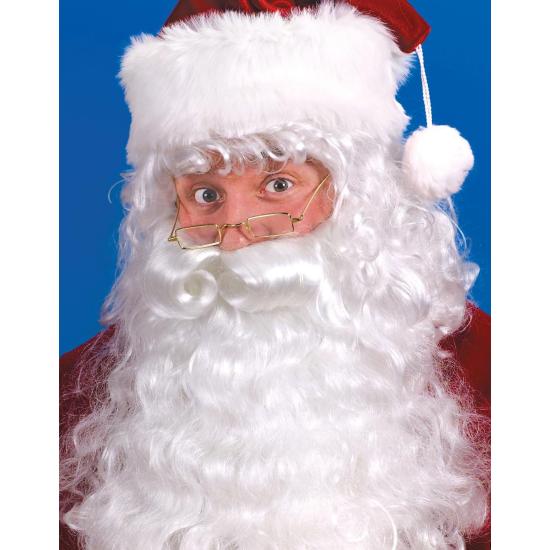 Barba e peruca profissional de Papai Noel