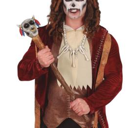 Bengala em forma de crânio de 70 centímetros