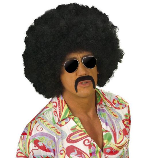 Bigode preto dos anos 70 com adesivo. Bigode preto dos anos 70 com adesivo.